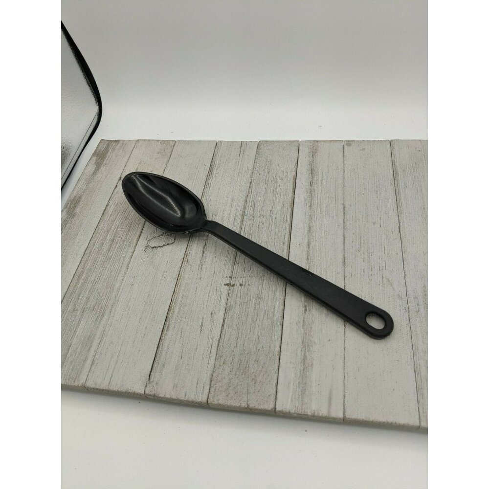 Vintage Tailor Made Products #4 Black Nylon Plastic Solid Spoon 11 1/2"